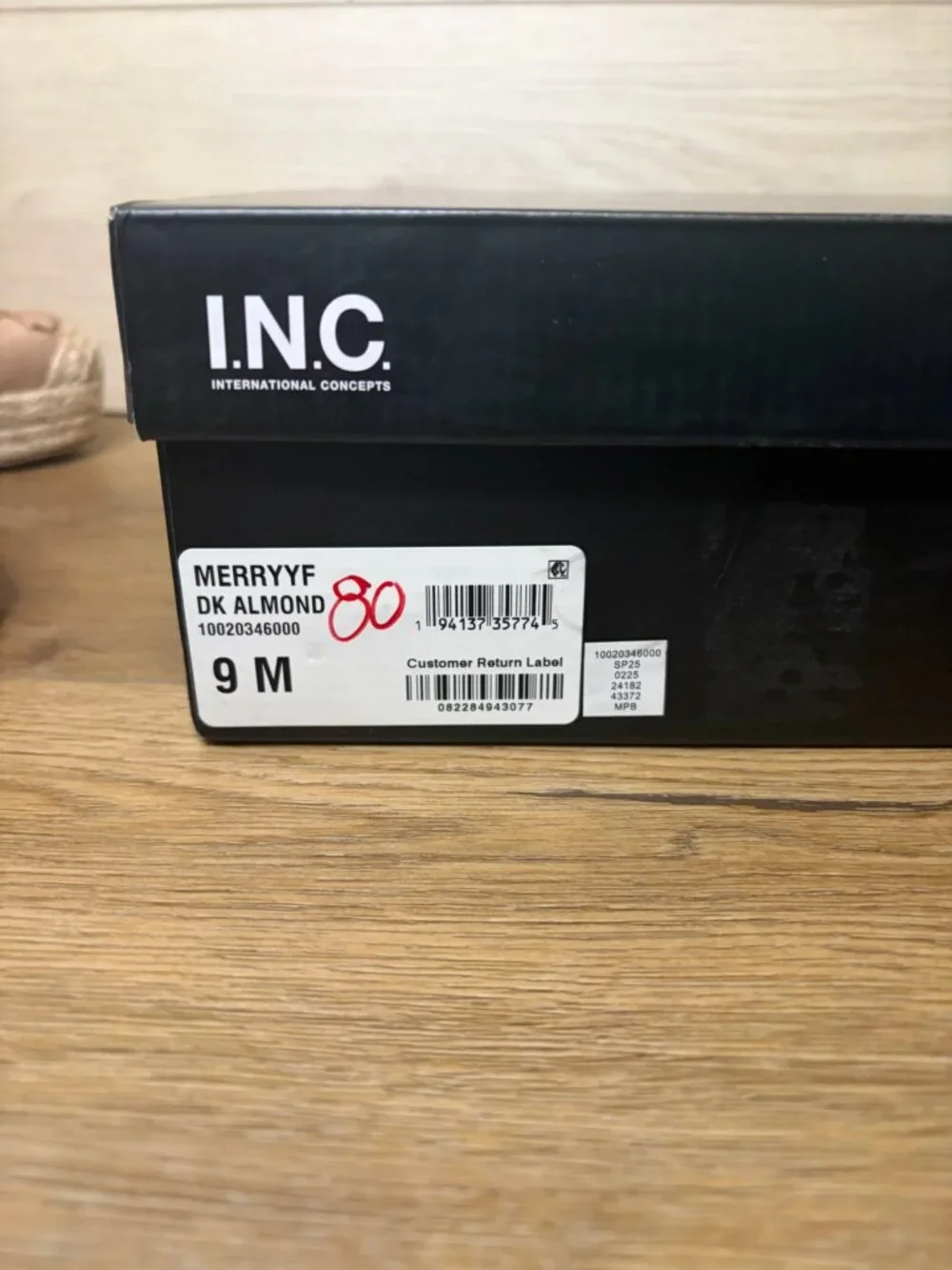 I.N.C. International Concepts Merryyf DK Almond Wedge Sandals Size 9M